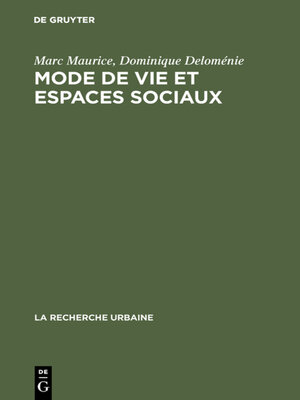 cover image of Mode de vie et espaces sociaux